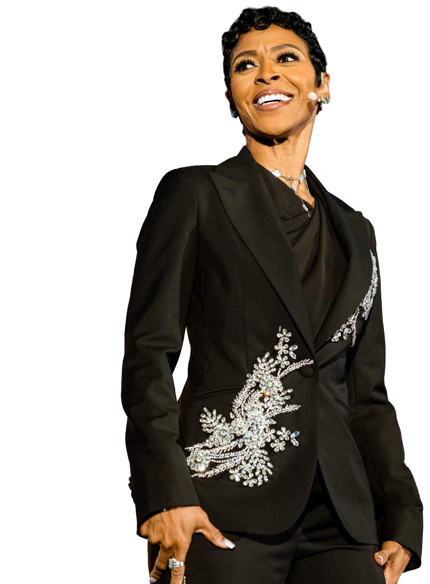 Dr. Sonja Stribling, creator of The Stage Bank, on stage.